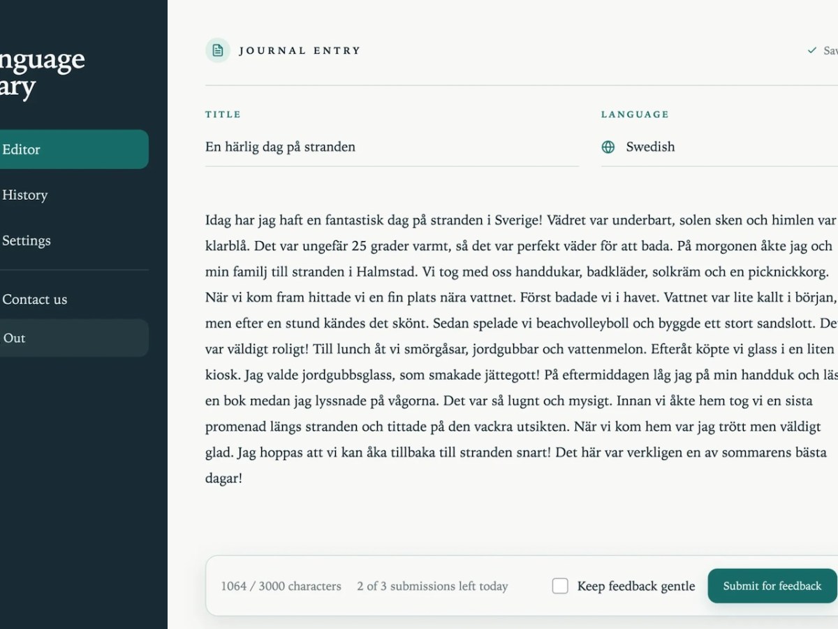 The Language Diary